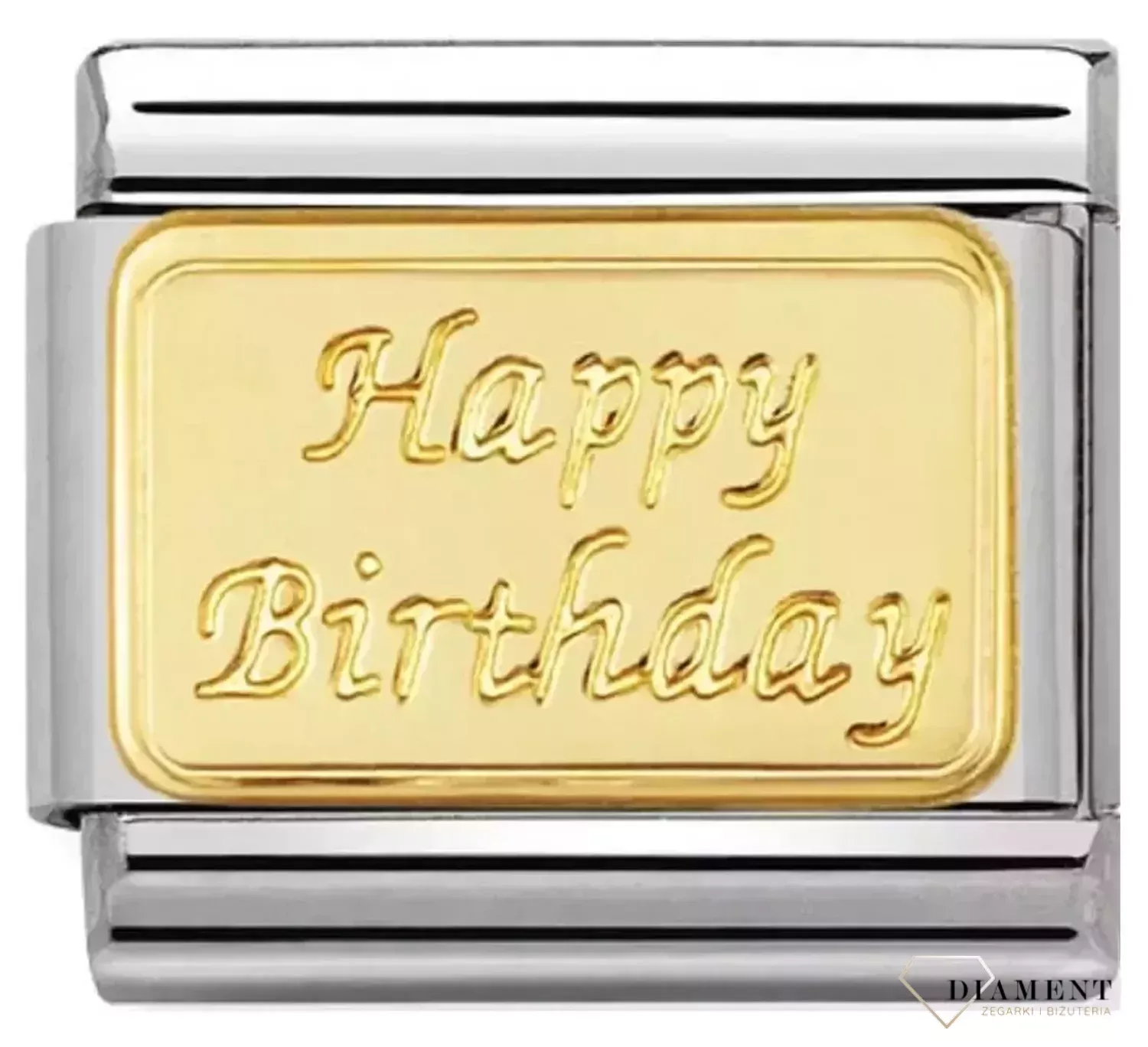 Nomination - Link 18K zawieszka złoto 'Happy Birthday' 030121 09 biżuteria nomination nomination zawieszki nomination baza.jpg.webp